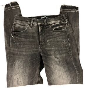 Express Stretch Denim Perfect Ankle High Rise Jeans